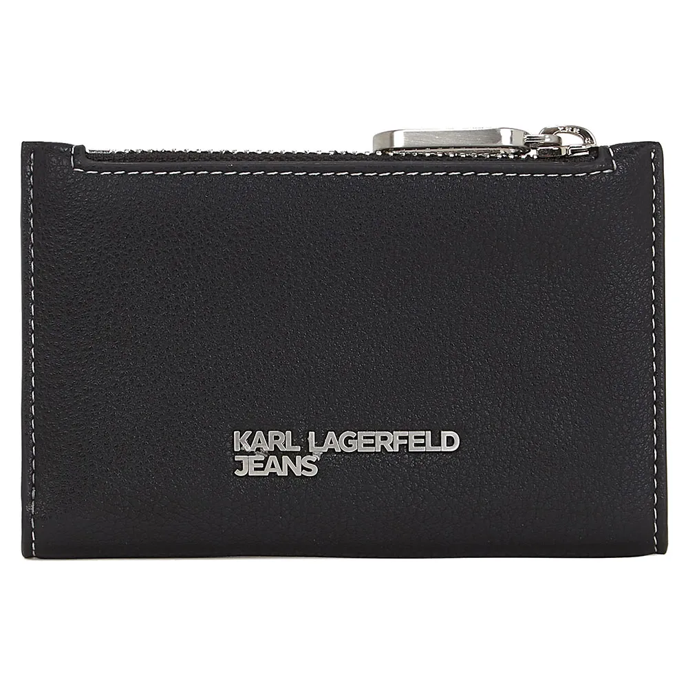 

Кошелек-портмоне Karl Lagerfeld Jeans A3W32083 с металлическим логотипом и застежкой-молнией, черный