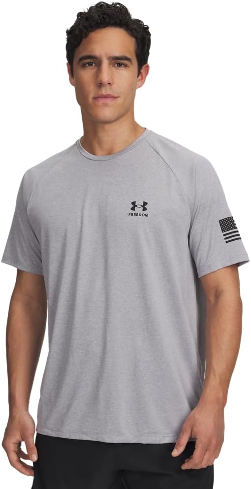

Футболка с коротким рукавом Freedom Tech от Under Armour Mens, (036) Steel Light Heather/