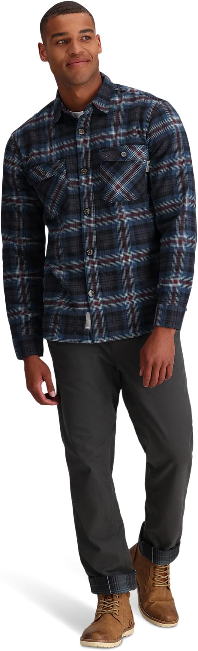 

Футболка Royal Robbins Snowcap Lined Flannel Long Sleeve, цвет Orion Rush Creek Plaid