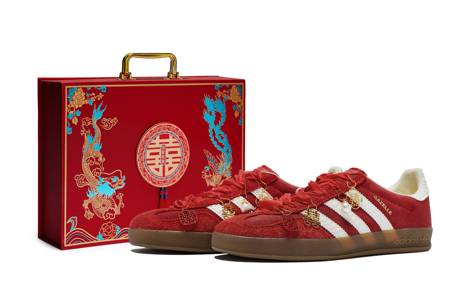 

Adidas Originals Газелл Индор скейтборд обувь унисекс низкие белый/золотой красный белый золотой, цвет Red White Gold