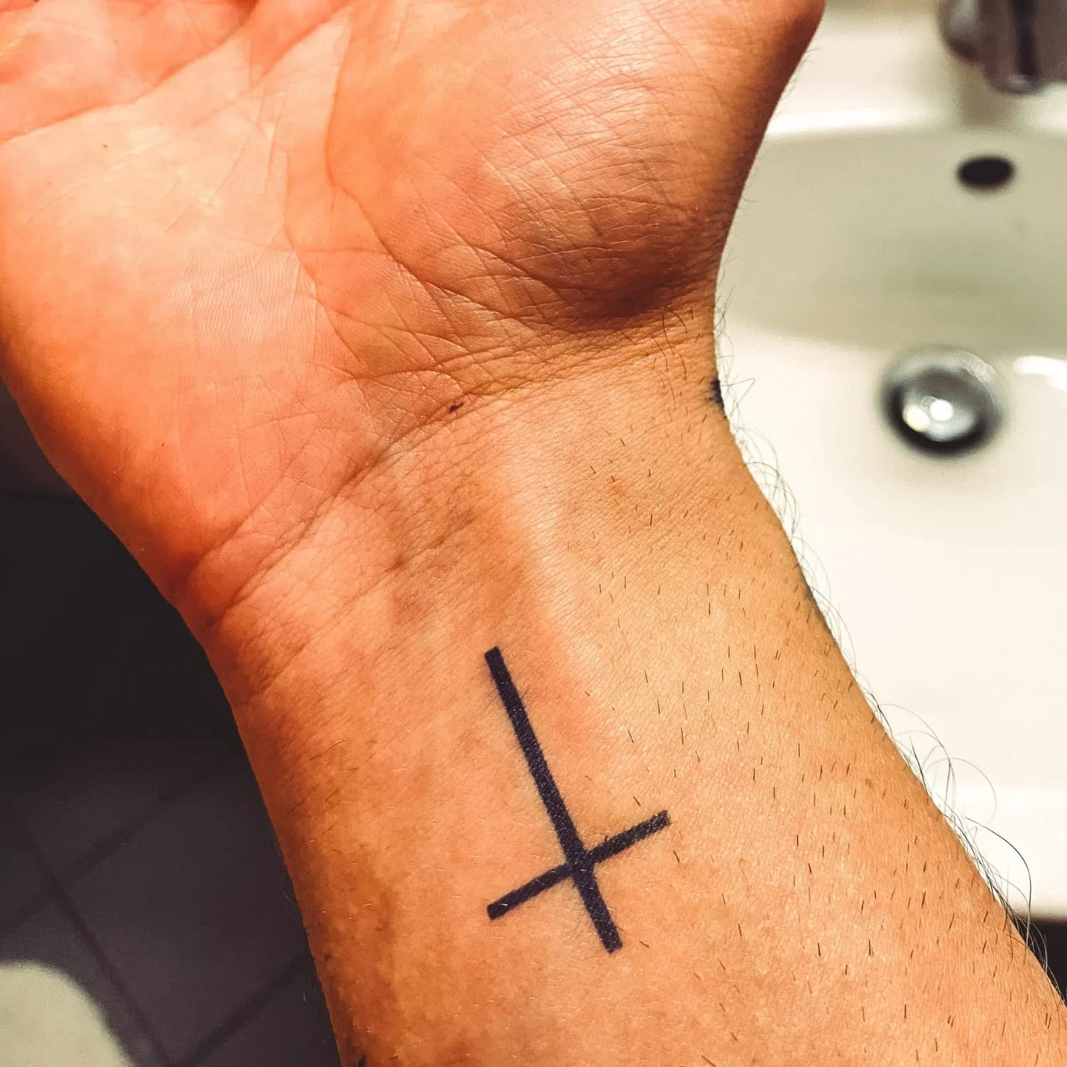 Временные татуировки «Крест» от Inkster Tattoo, водостойкие, веганские Inkster