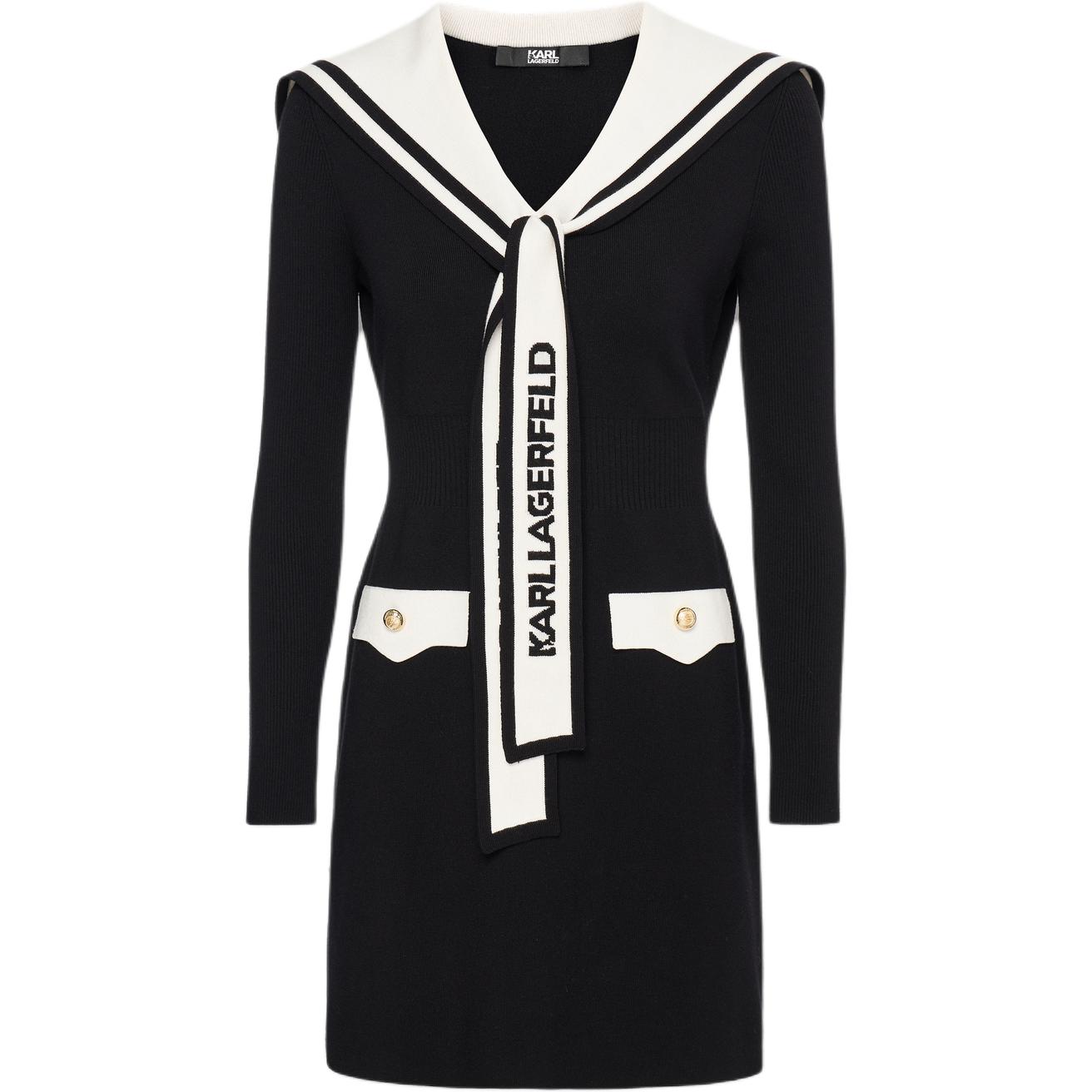 

Платье с длинными рукавами KARL LAGERFELD SS26 для женщин Karl Lagerfeld / Karl Lagerfeld Jeans, черный