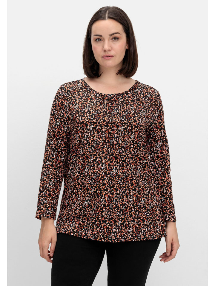 

Футболка sheego Langarmshirt, цвет rostrot gemustert