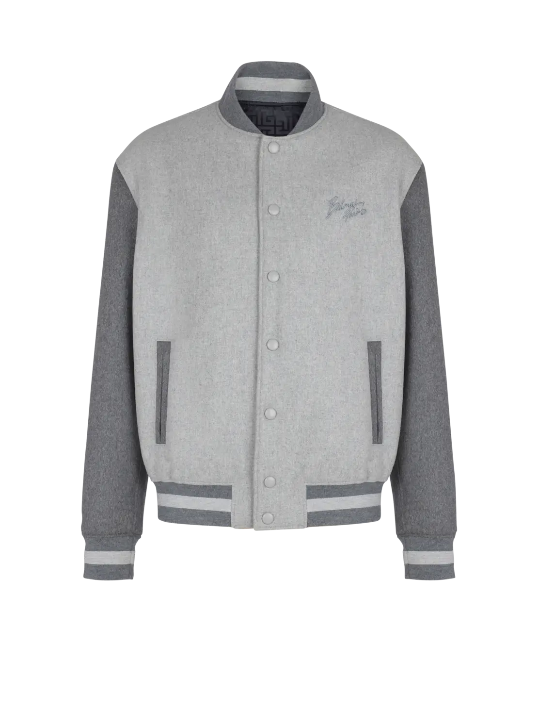 

Куртка-бомбер из шерсти и кашемира Balmain, серый