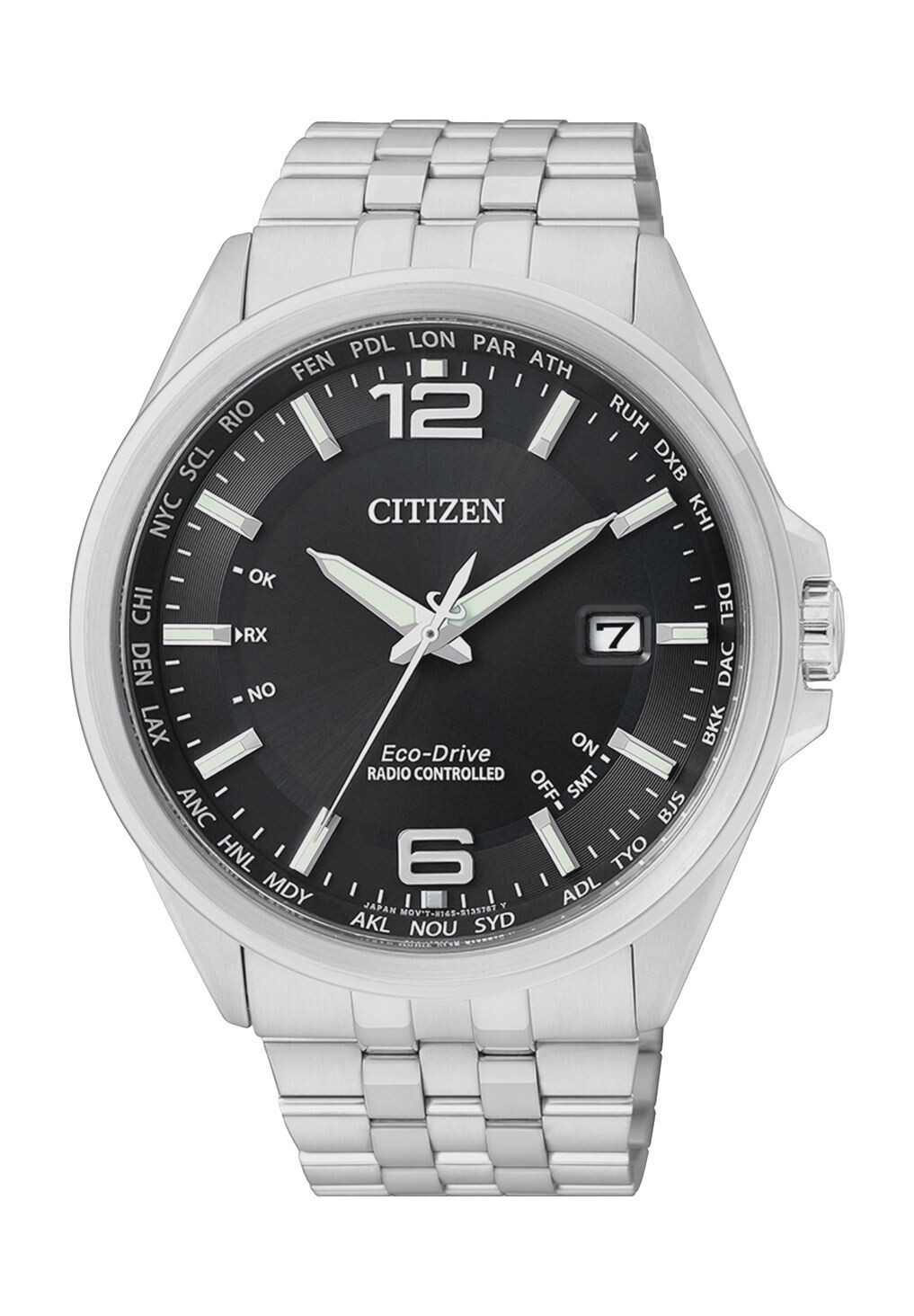 

Мужские радиоуправляемые часы Elegant CB0010-88E CITIZEN, серебро