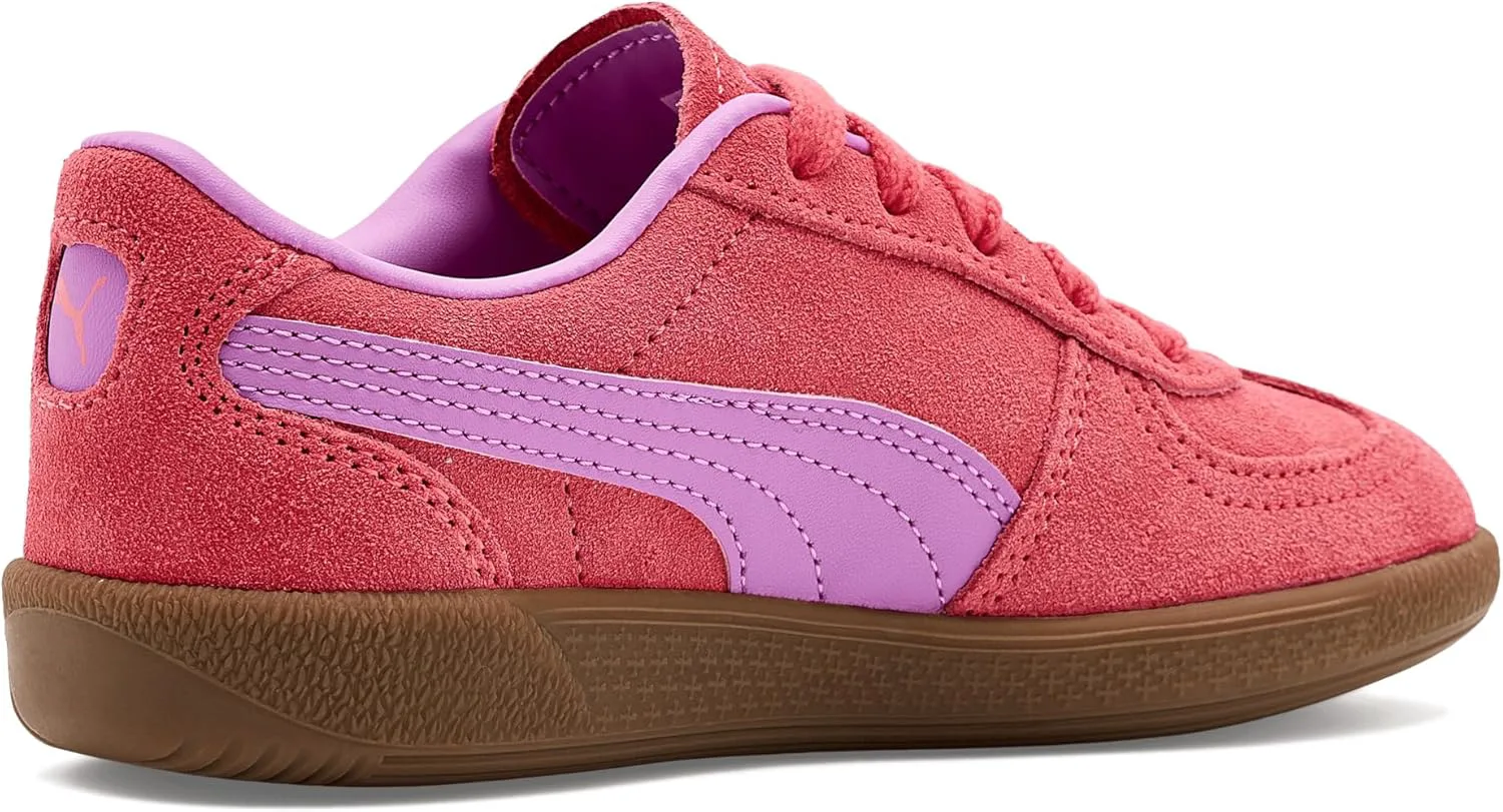 Детские кроссовки PUMA Palermo на шнуровке для мальчиков, повседневные - розовые, розовый/сиреневый — фото 3