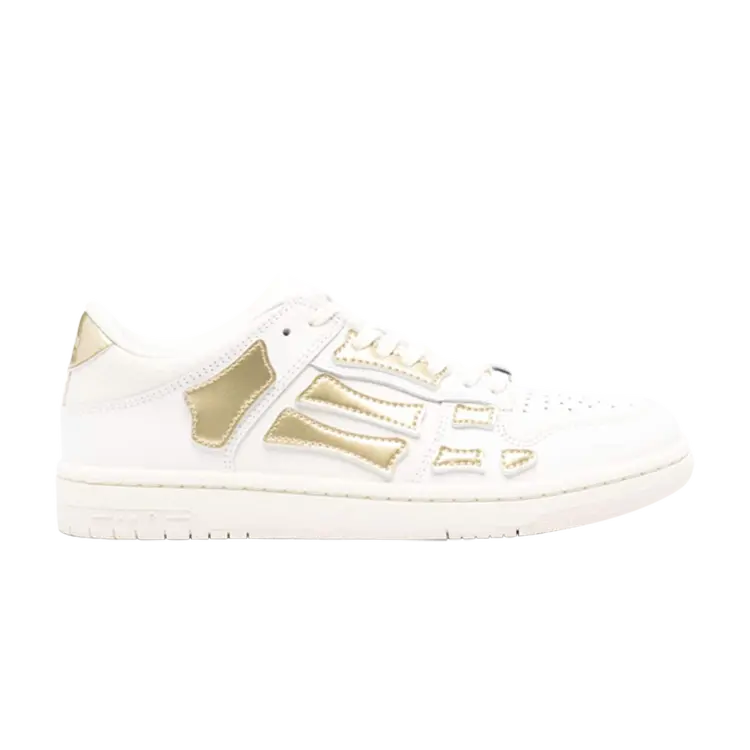 Кроссовки Amiri Wmns Skel Top Low, цвет Metallic - White Gold