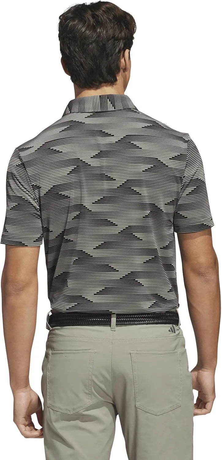 Футболка-поло Adidas Ultimate365 Speed Stripe, черный/бежевый — фото 3