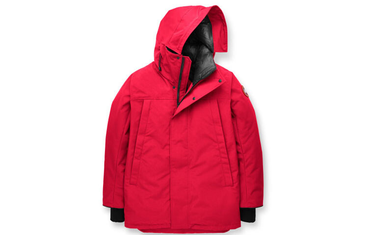

Мужской пуховик Canada Goose, красный