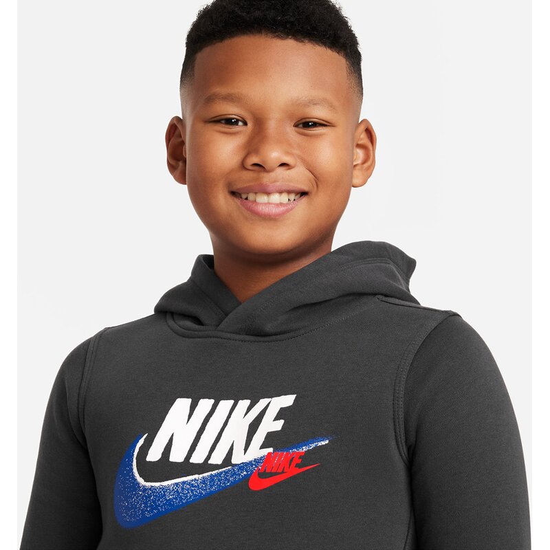 Hooded sweatshirt b nsw si flc po hoodie bb Nike, серый — фото 4