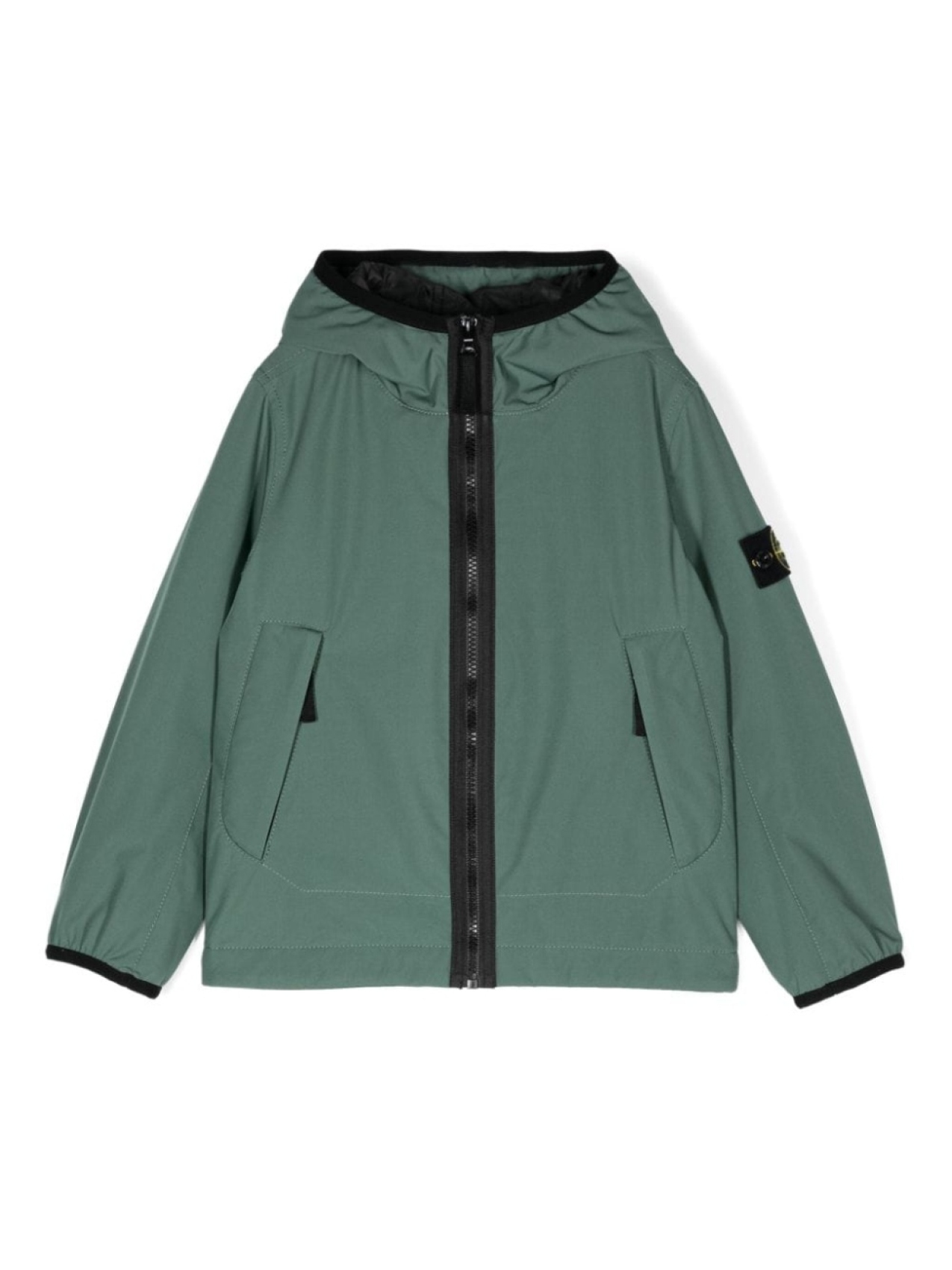 

Stone Island Junior пуховик с нашивкой Compass, зеленый