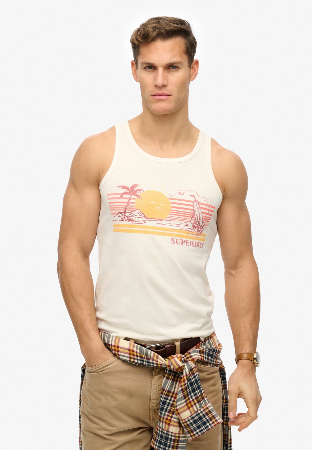 

Топ OUTDOOR Superdry, светло-желтый