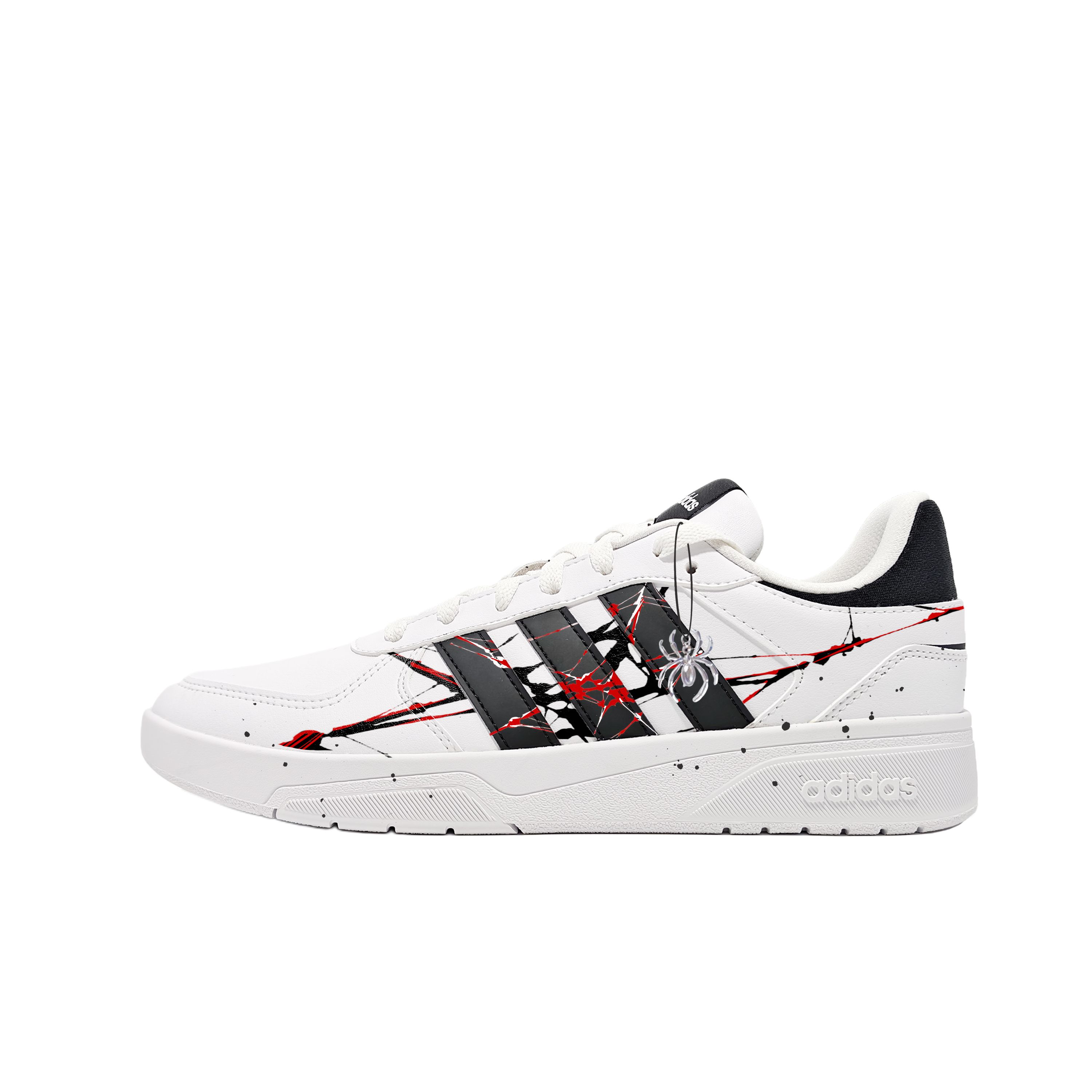 

Courtbeat Spider Web Blood Ink, классический и универсальный, модный, ручная роспись, китайский стиль амортизация Adidas Neo, черный/красный