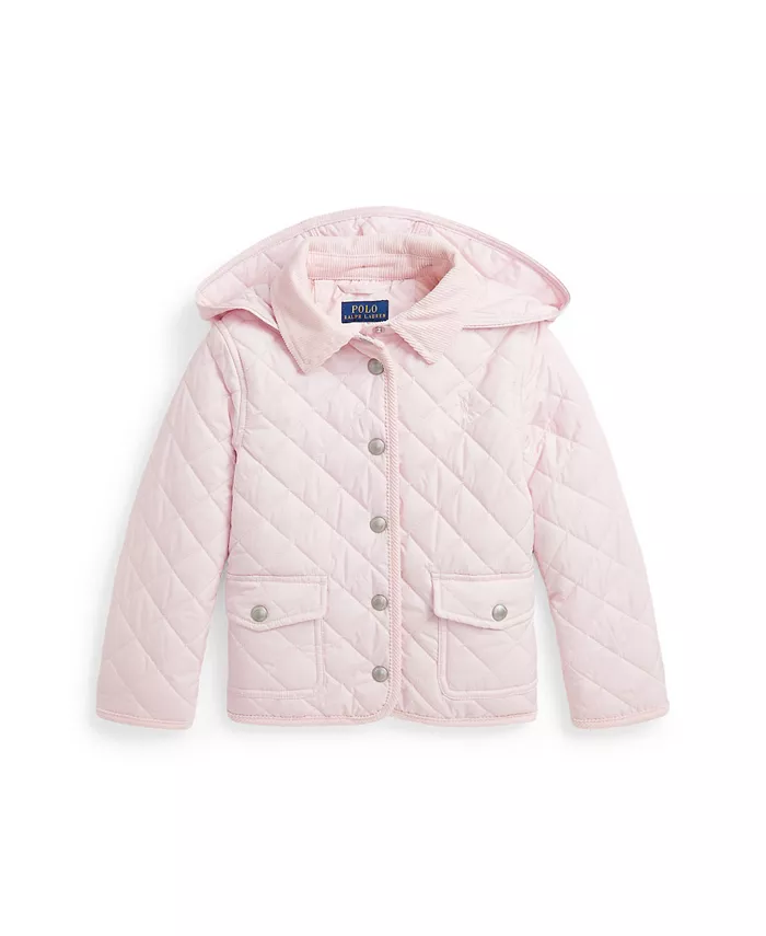 

Стеганая водоотталкивающая куртка для малышей и маленьких девочек Polo Ralph Lauren, розовый