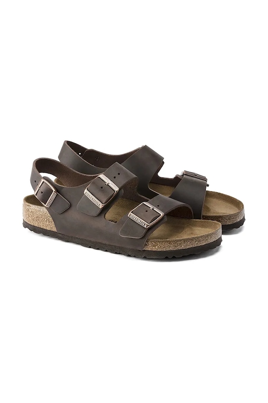Кожаные сандалии Milano Birkenstock, коричневый — фото 4