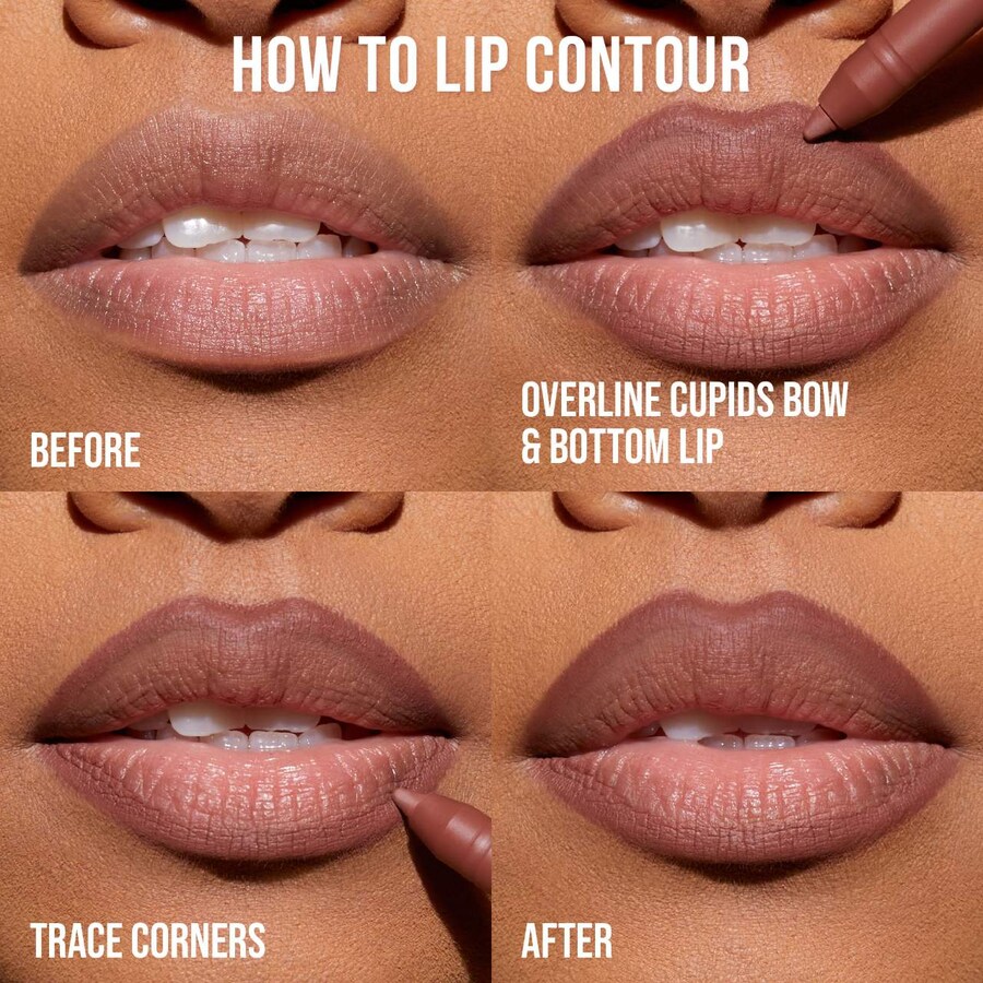 Автоматический матовый карандаш для губ Lip Contour 2.0 HUDA BEAUTY, 0.01 oz/0.5 g, Muted Pink — фото 4