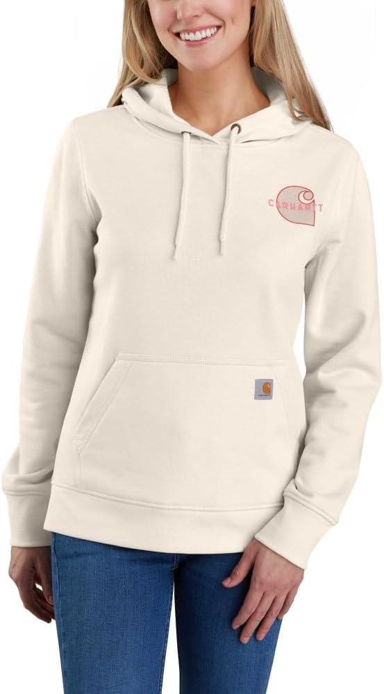 

Carhartt Women's Rain Defender Relaxed Fit Midweight Chest Graphic Sweatshirt, Malt