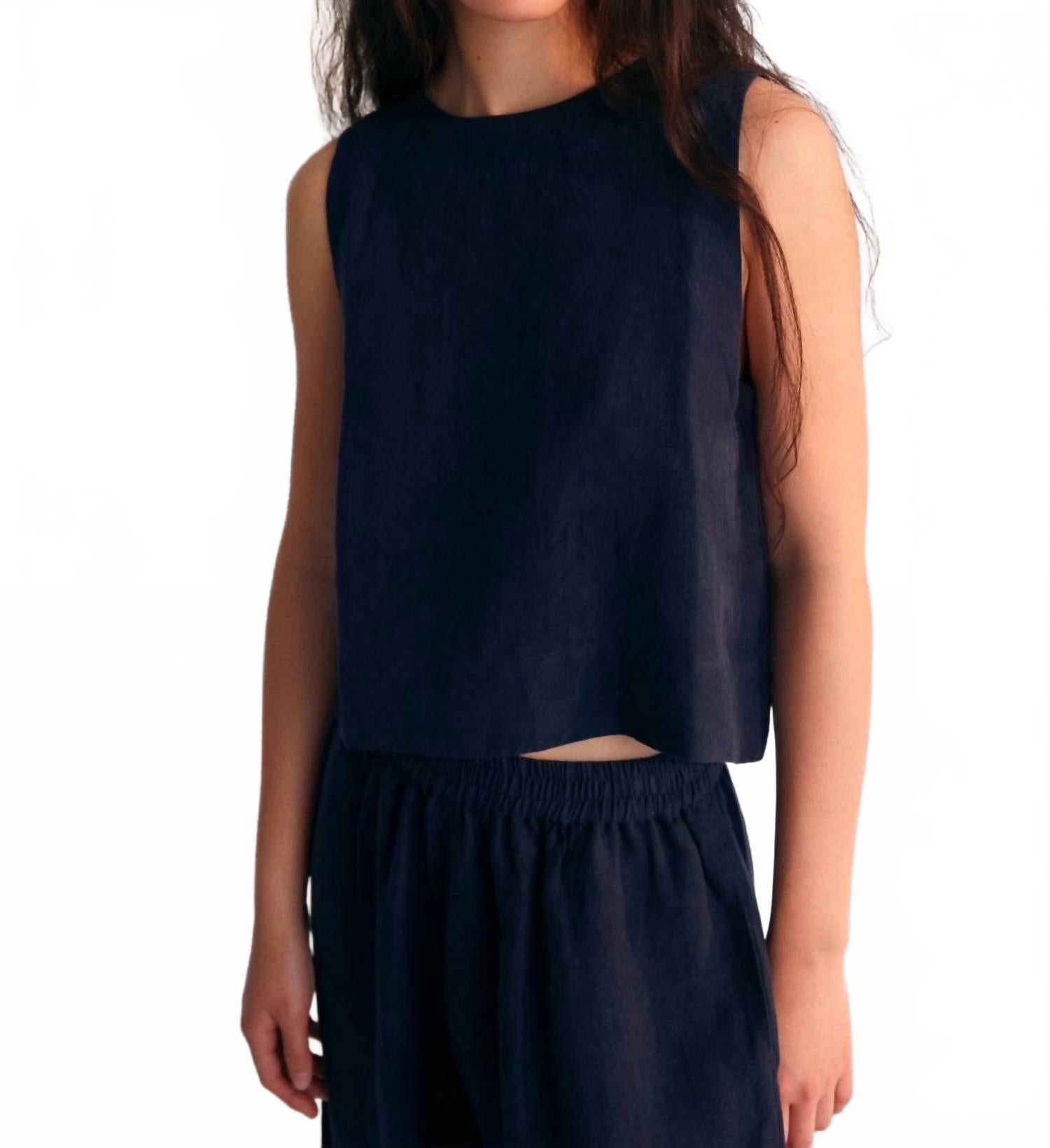 

Топ Hera без рукавов в темно-синем цвете The New Society