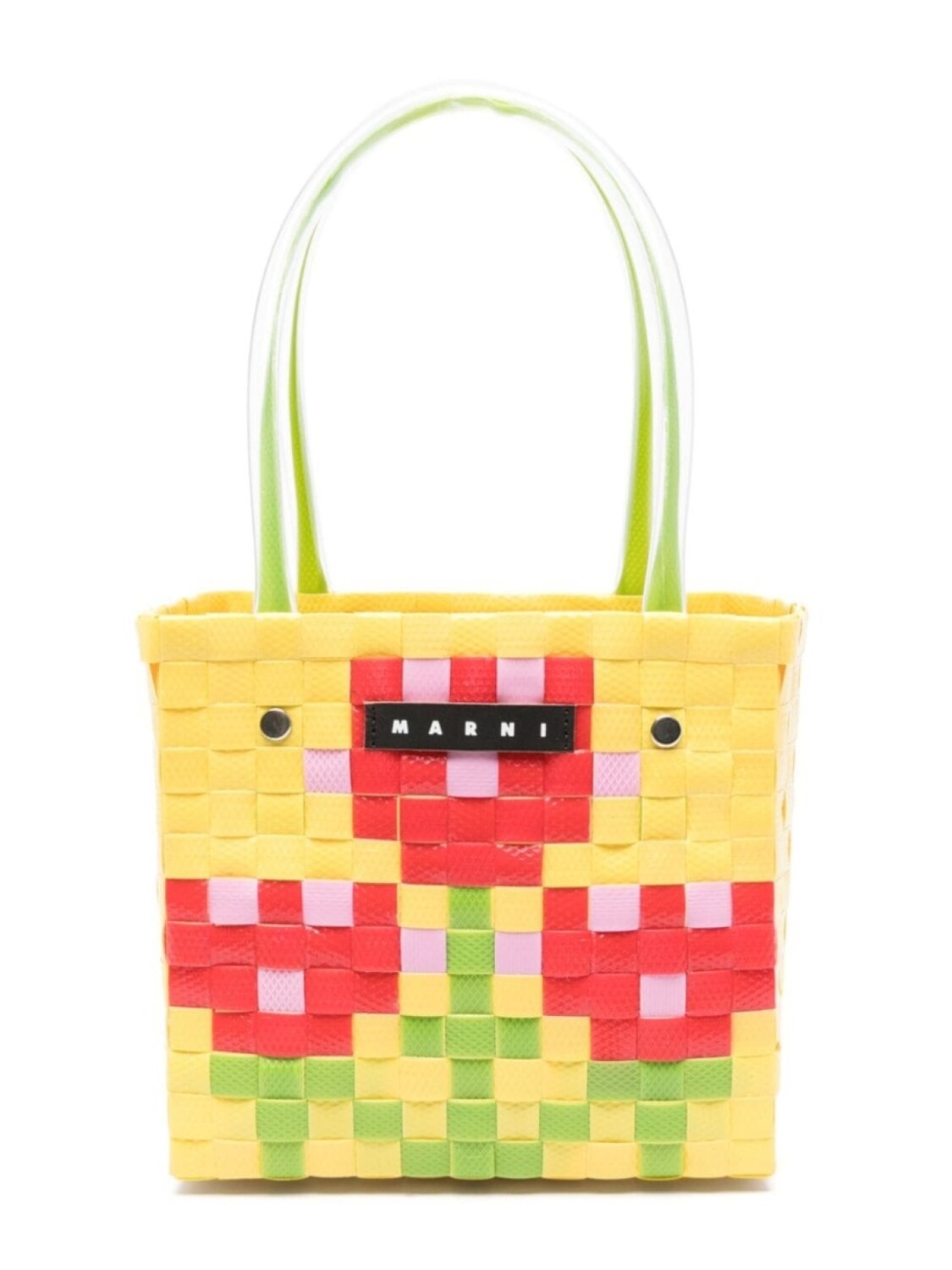 

Marni Kids плетеная сумка-тоут, желтый