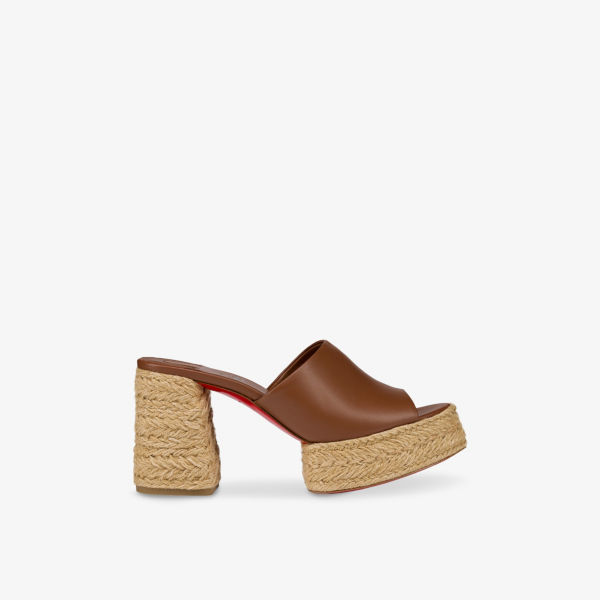 Каблуки-эспадрильи Christian Louboutin Calakala 85, терракотовый
