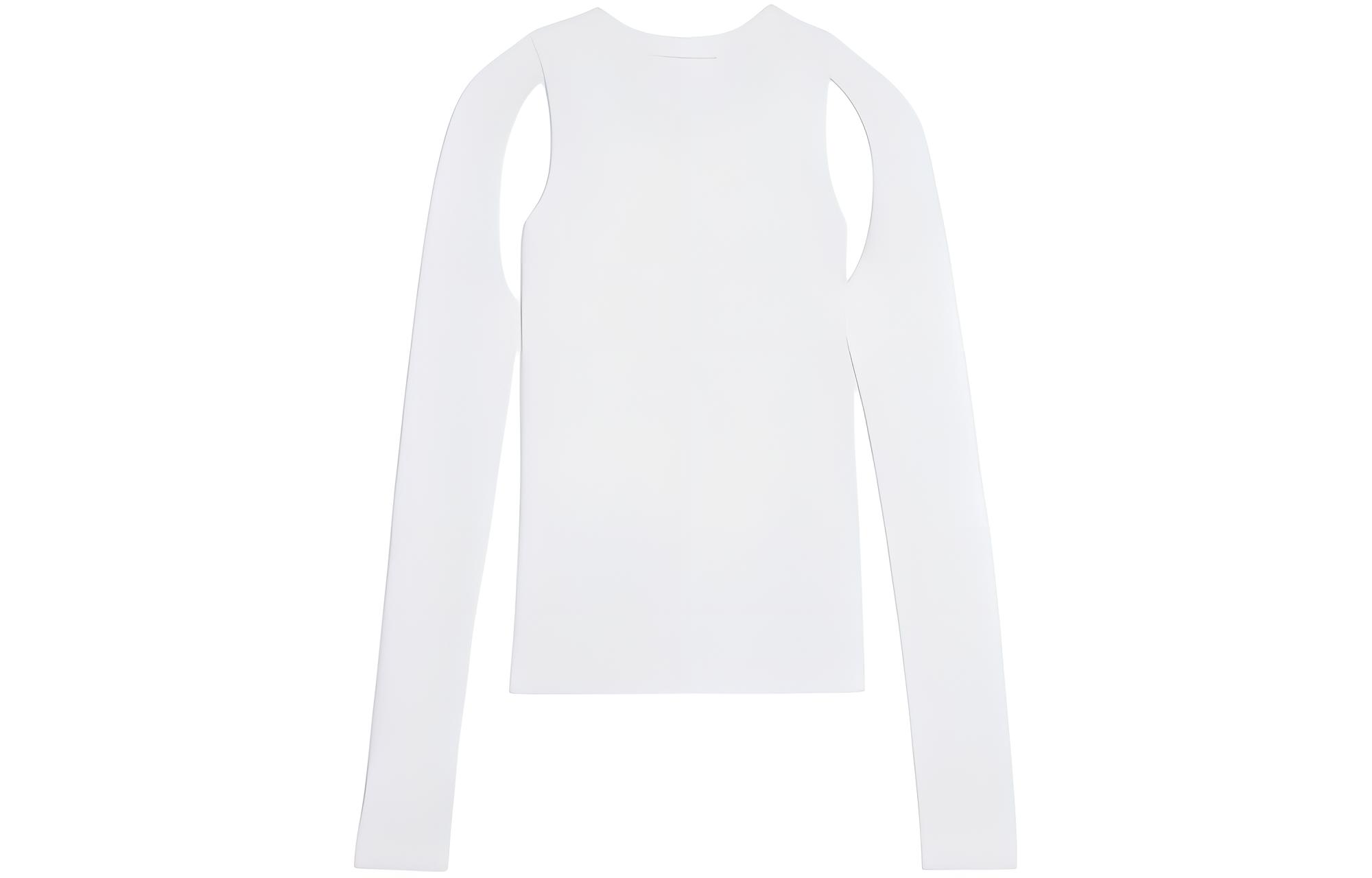 

Вязаный джемпер с вырезами Helmut Lang, Optical White