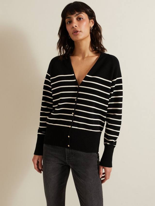 

Кардиган в полоску от нины Phase Eight, цвет Black/Ivory