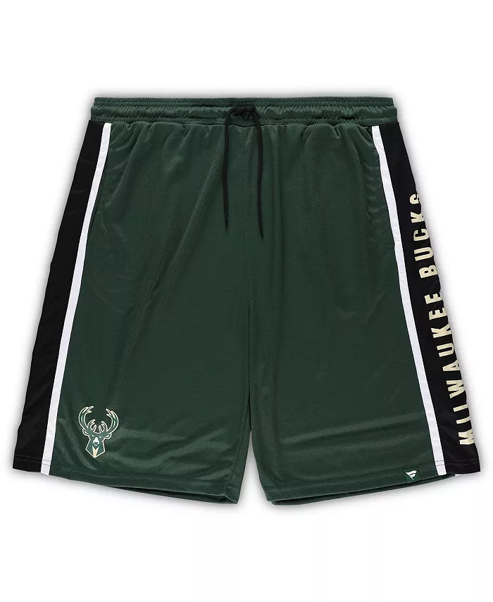 

Мужские шорты Milwaukee Bucks Big and Tall Referee Iconic Mesh цвета хаки Fanatics