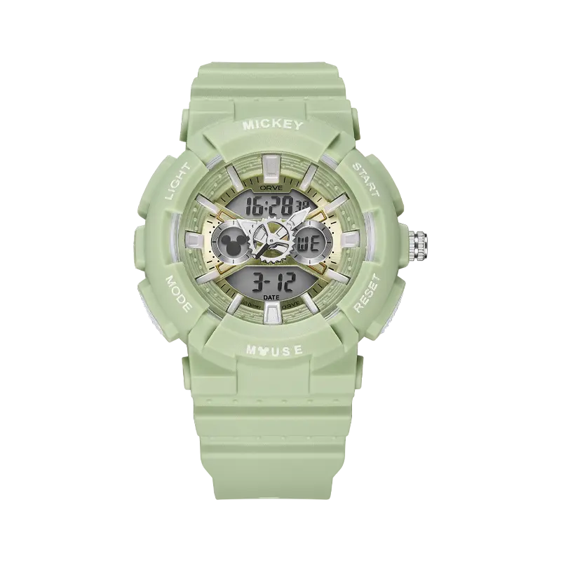 

Disney Часы Mickey Series Electronic+Quartz Movement TPU Strap Watch Unisex Gray Dial