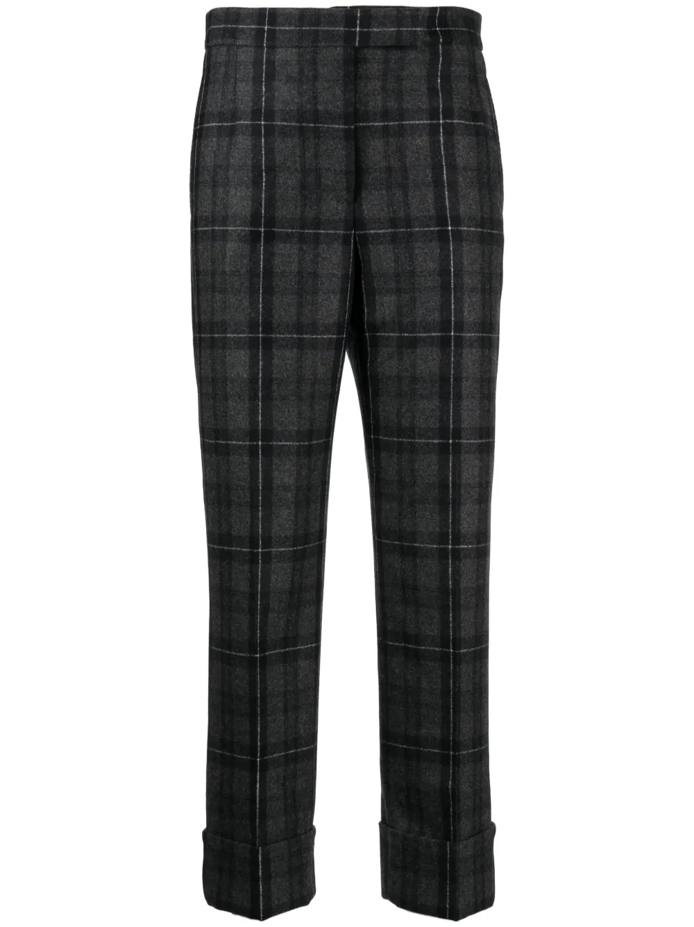 

Укороченные брюки в клетку THOM BROWNE, серый