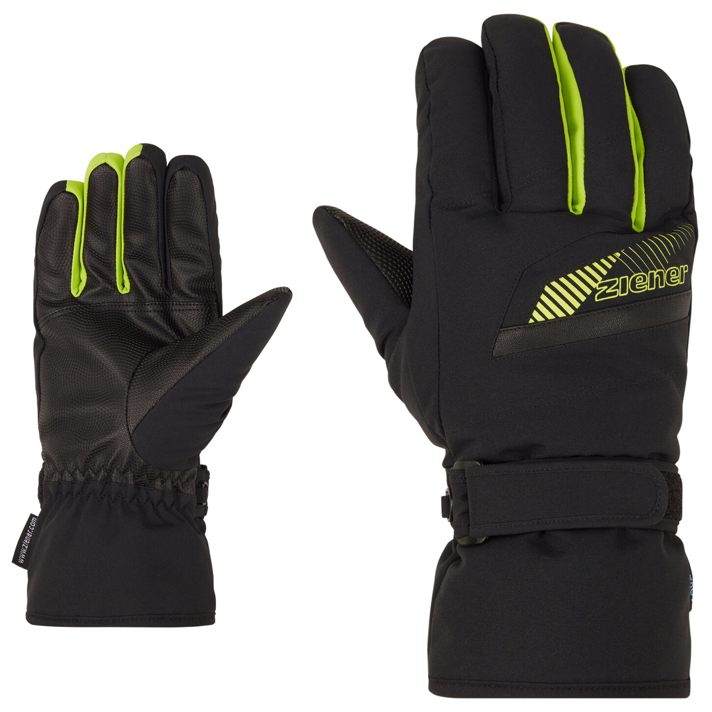 

Перчатки Ziener Gordanus AS(R), цвет Black/Lime