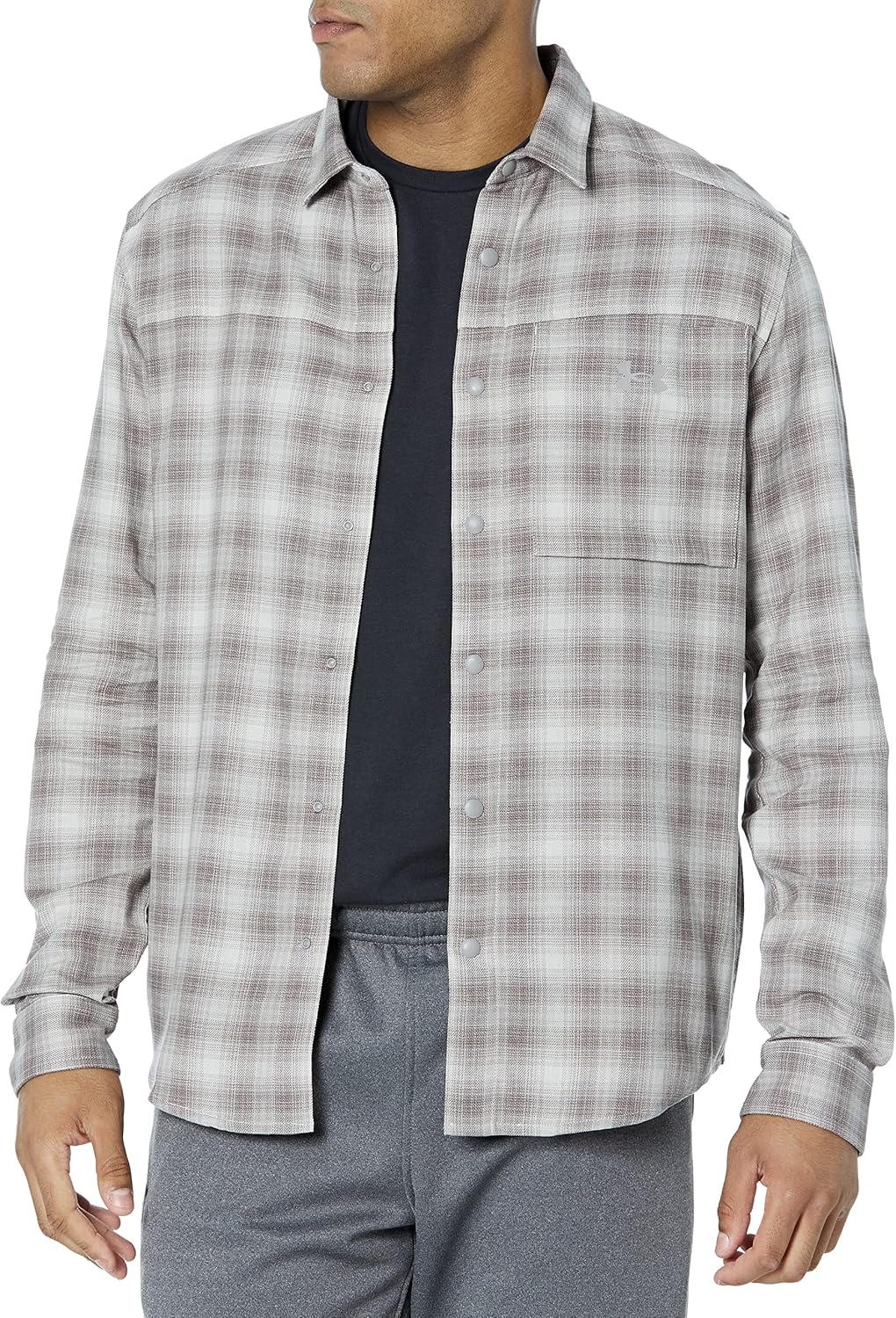 

Under Armour мужская фланелевая рубашка на пуговицах Tradesman Flex, (294) Pewter/Black