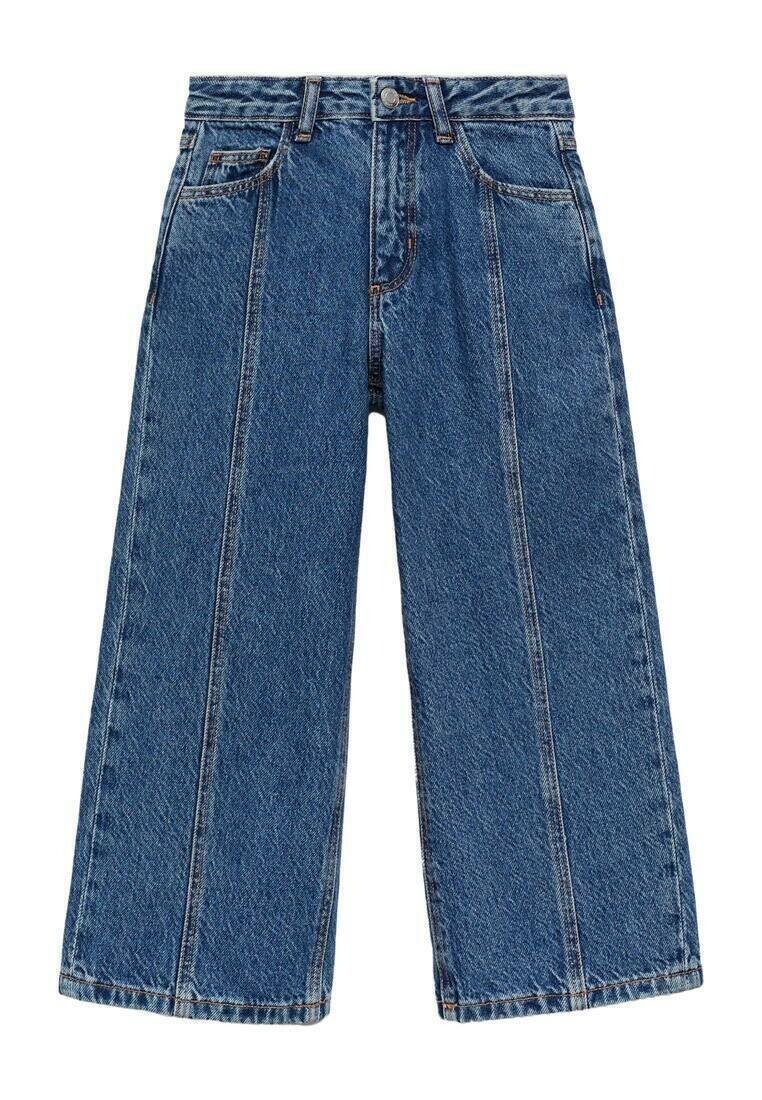 

Расклешенные джинсы CULOTTE Mango Kids, темно-синий