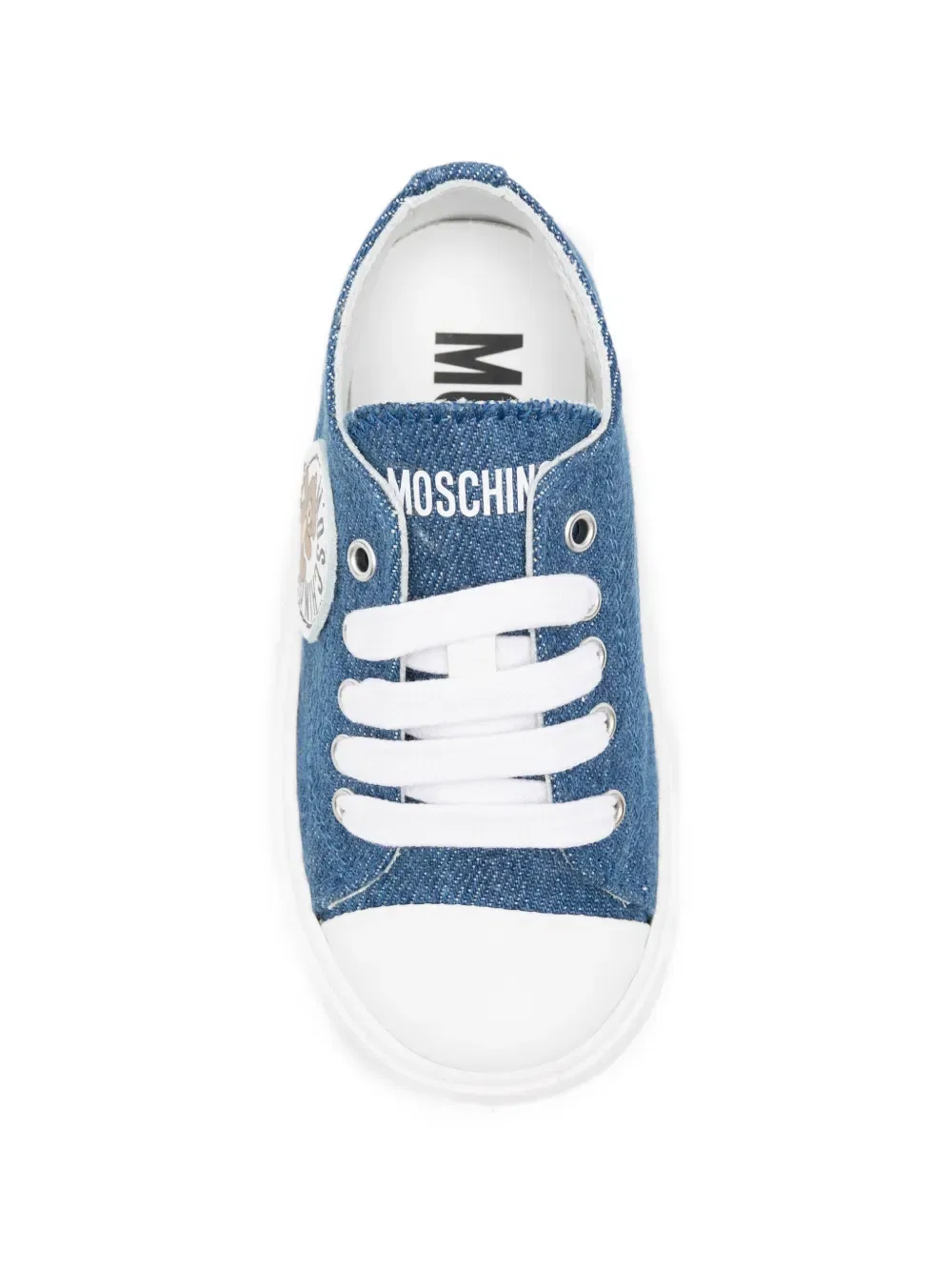 Кроссовки Teddy-patch Moschino Kids, синий — фото 3