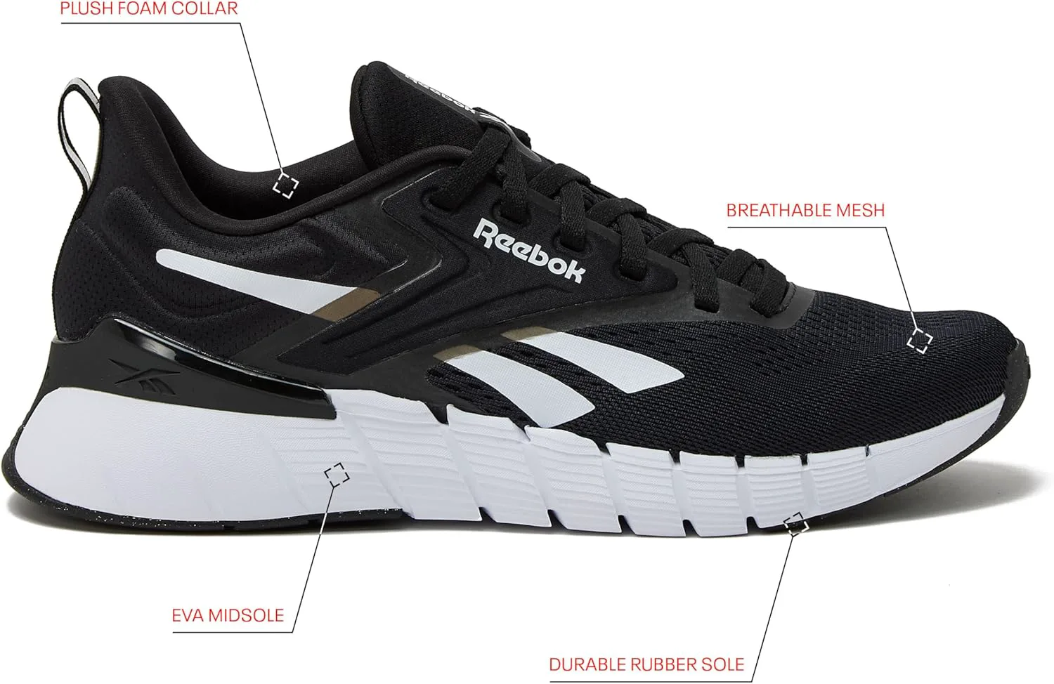 Мужские кроссовки Reebok Nano для тренировок, черно-белый — фото 4