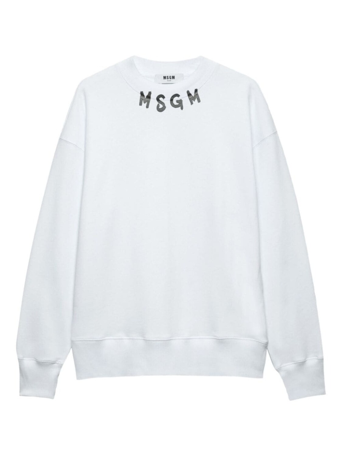 

MSGM хлопковая толстовка с логотипом, белый