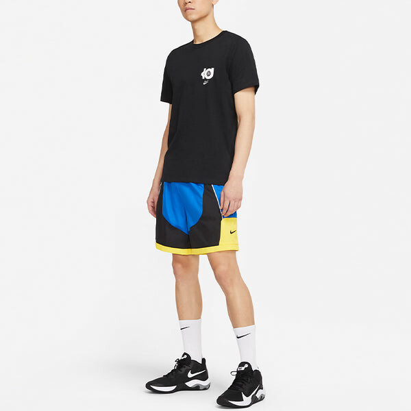 Шорты throwback colorblock woven sports basketball shorts blue Nike, синий — фото 3