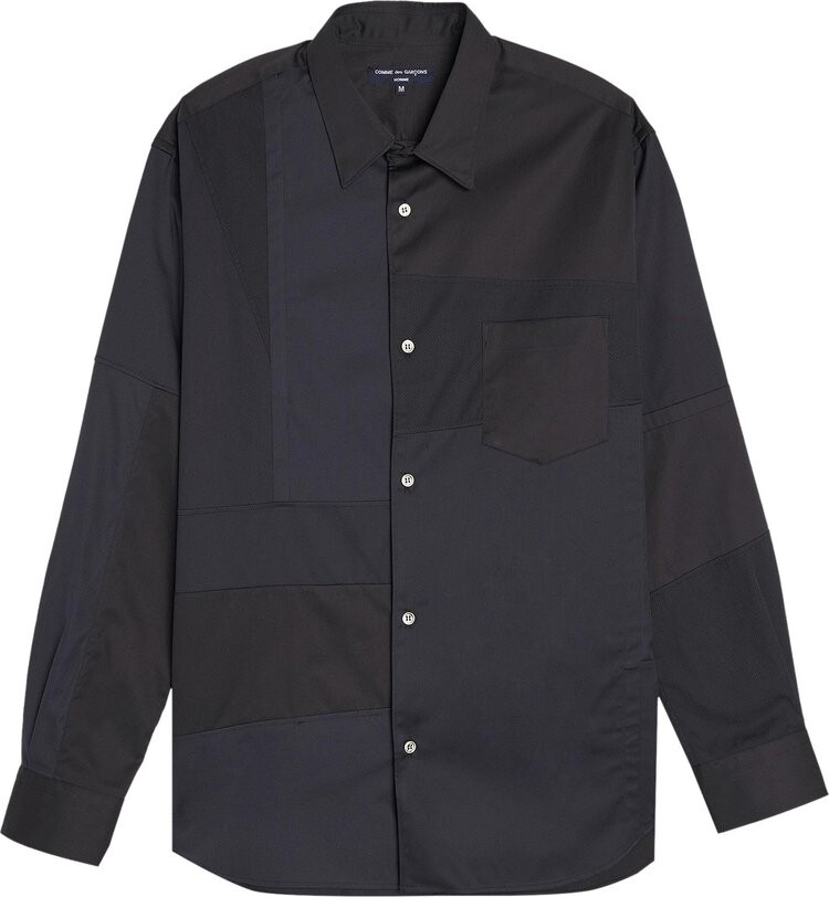 

Рубашка Comme des Garçons Homme Plus Satin Jacquard Dobby Mix 'Black Mix', черный
