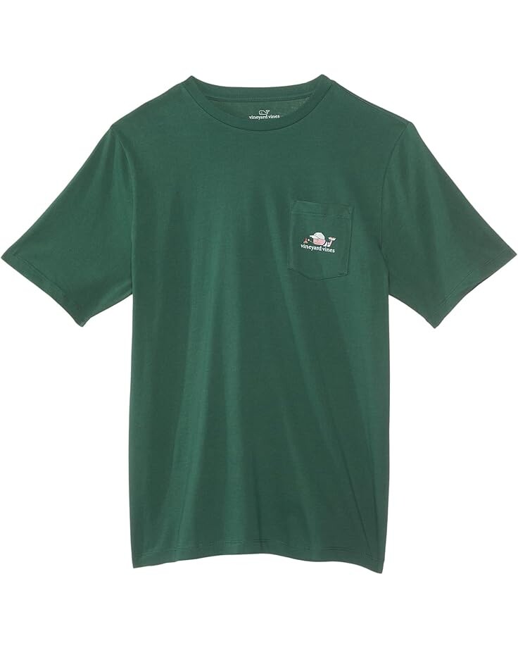 

Футболка Vineyard Vines Kids Glow Summer Camp Whale Tee, цвет Hunter Green