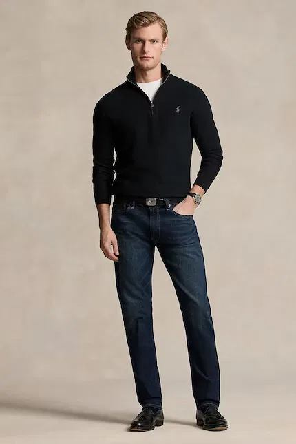 Свитер из хлопка Ls Hz Long Sleeve Polo Ralph Lauren, черный — фото 3