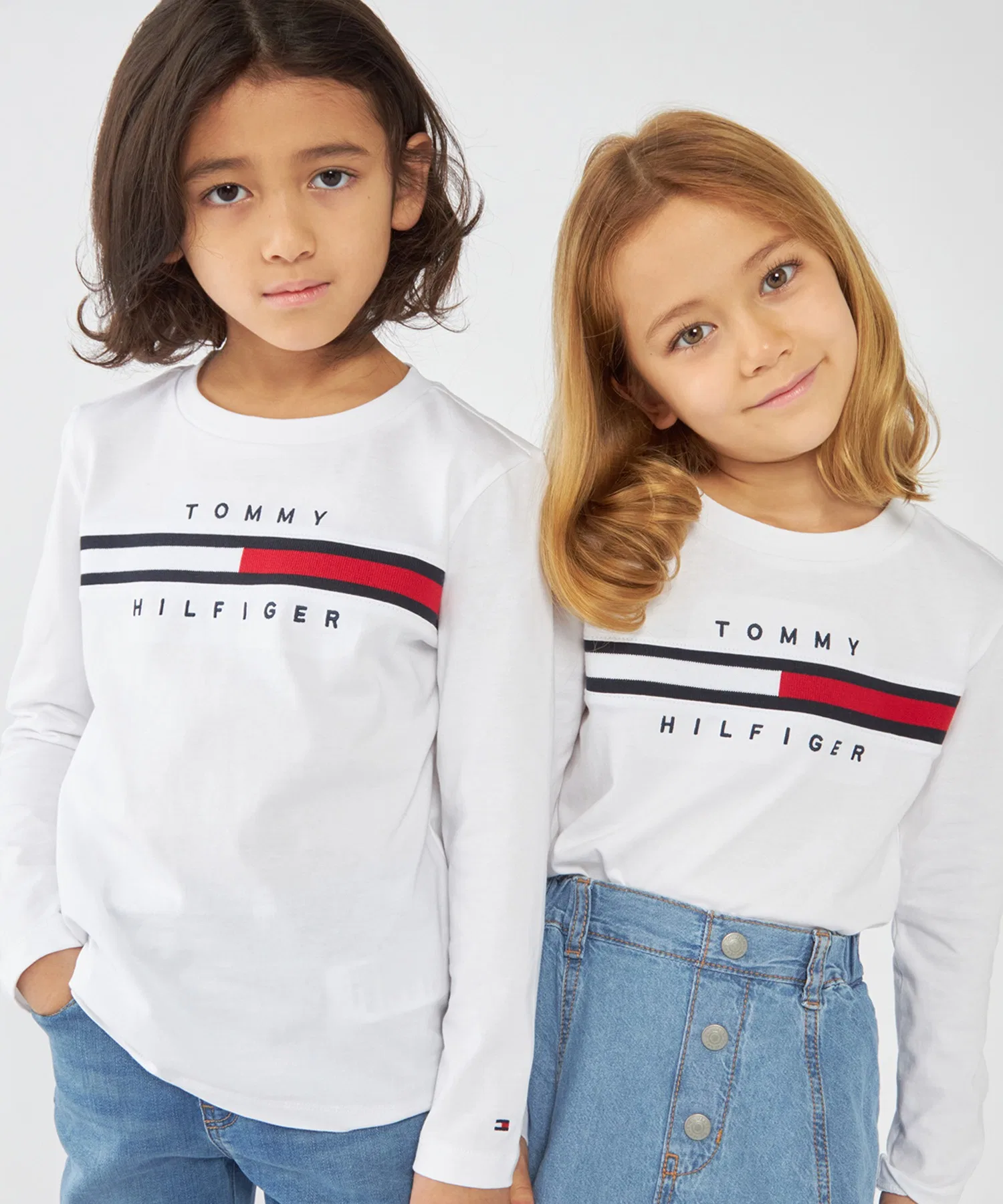 Детская футболка Tommy Hilfiger с длинным рукавом и логотипом