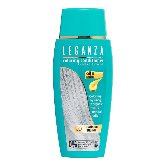 

20 кондиционер для волос с оттенком черного тюльпана Leganza, цвет 90 platinum blonde, 150 мл