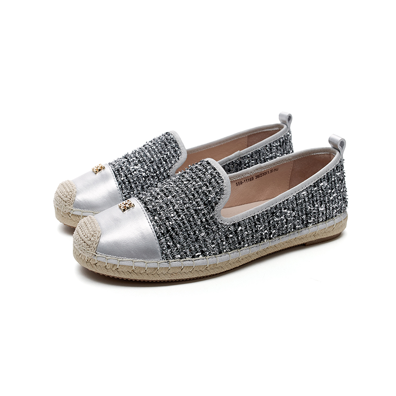 Marie Claire Женские эспадрильи с серебристым блеском, цвет Shimmering Silver — фото 2