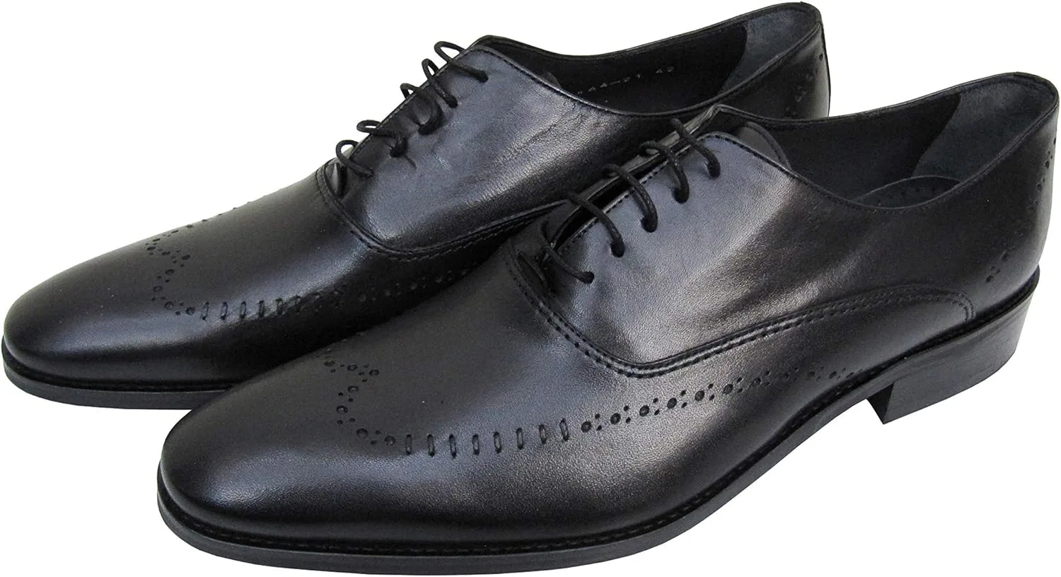 Мужские кожаные туфли на шнуровке, деловые и повседневные MMUGA, Black — фото 3