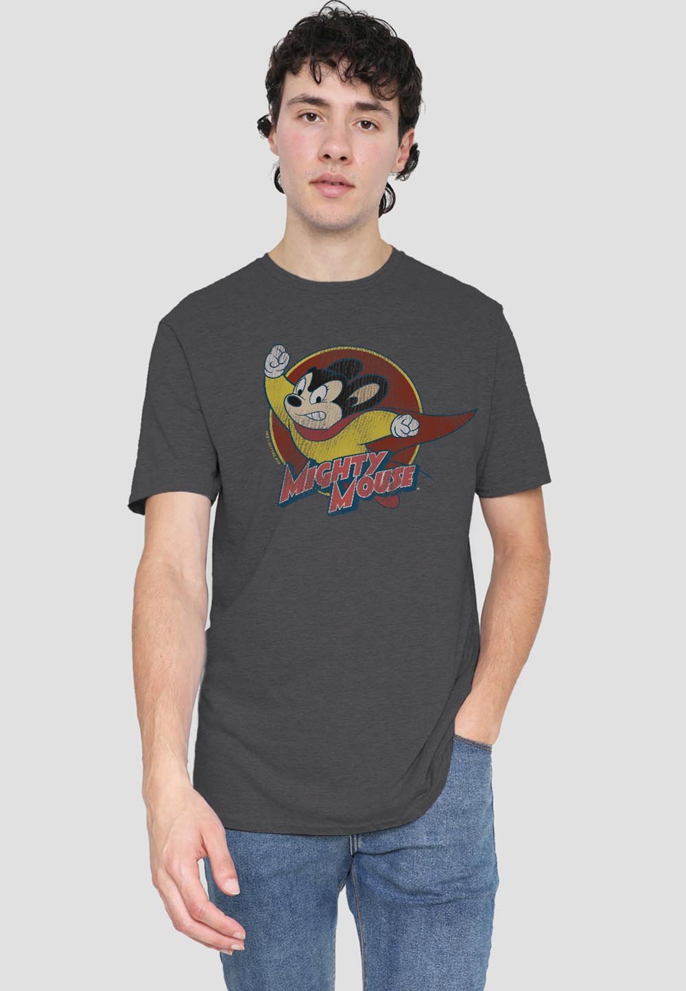 

Футболка с принтом MIGHTY MOUSE MIGHTY CIRCLE Cotton Soul, антрацит