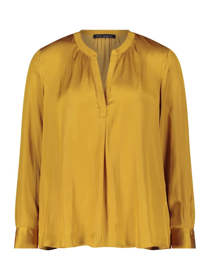 

Атласная блузка с длинными рукавами в золотом цвете Betty Barclay