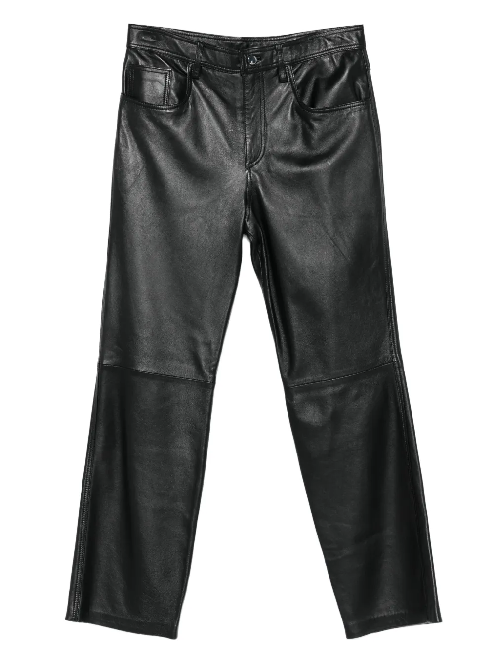 

Кожаные брюки прямого кроя Medeea, черный