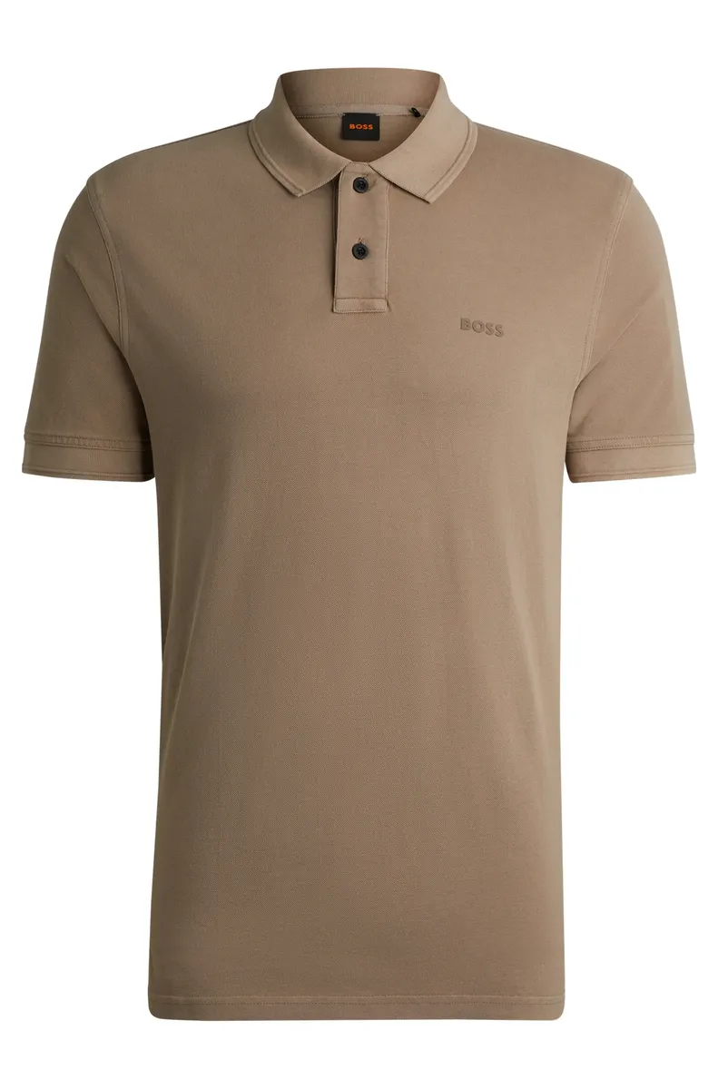 

Рубашка-поло BOSS ORANGE "Prime", с воротником-поло, цвет 246_Open_Brown