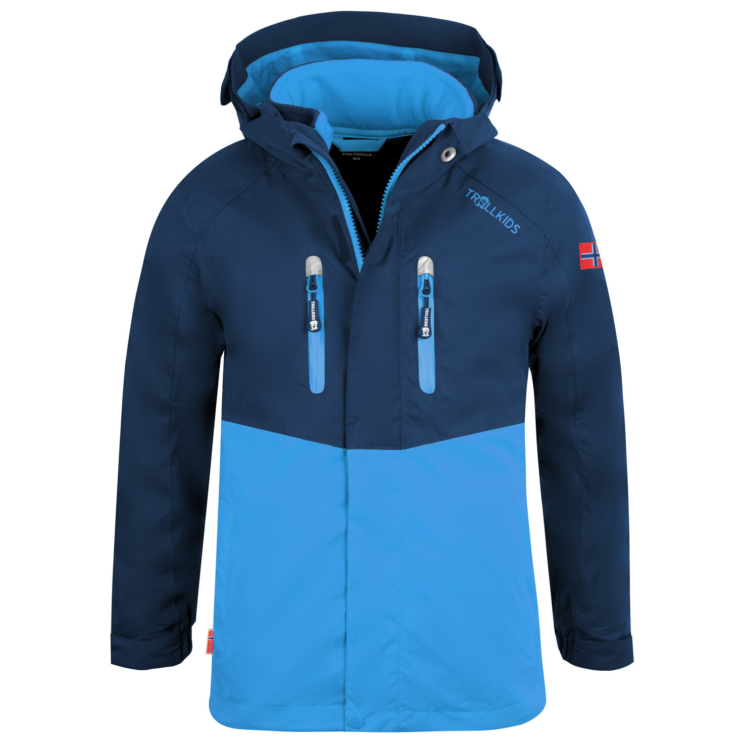 

Двойная куртка Trollkids Kid's Bryggen 3in1, цвет Navy/Medium Blue