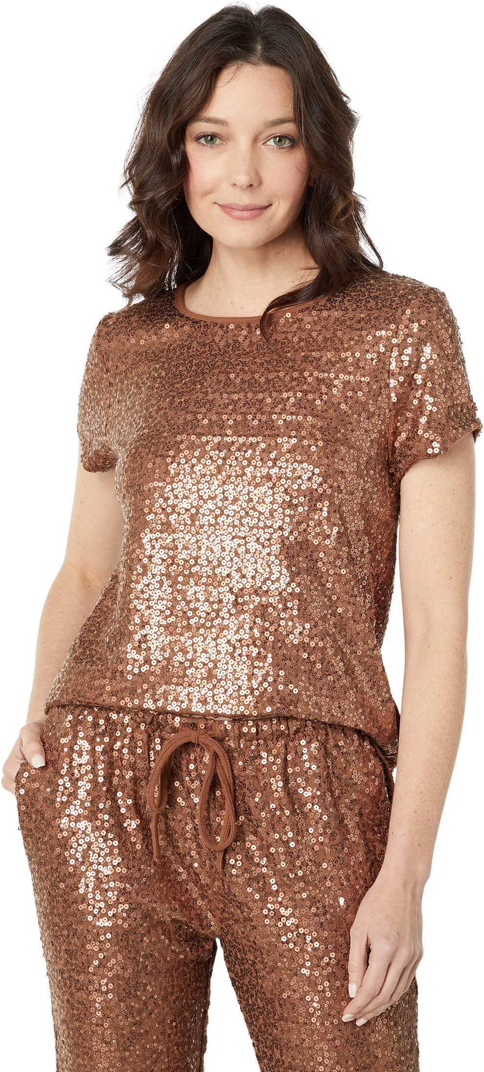 

Рубашка Splendid Oxford Sequin Shirt, цвет Walnut