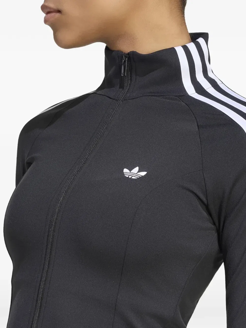 Спортивная куртка на молнии с боковыми полосками Adidas, черный — фото 3